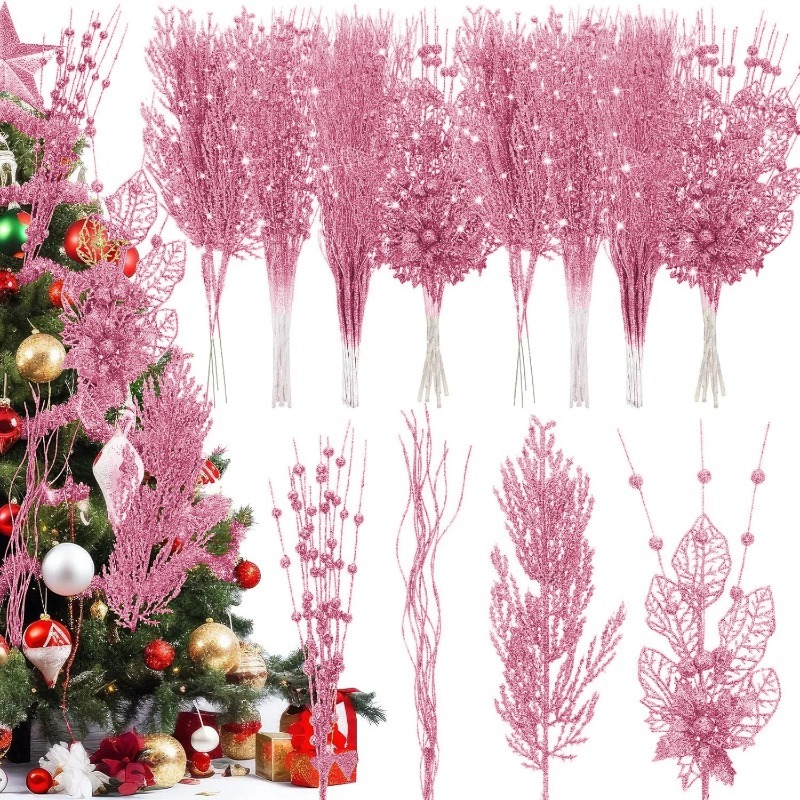 Florist Supply Bulk - 12 шт. розовые украшения для рождественской