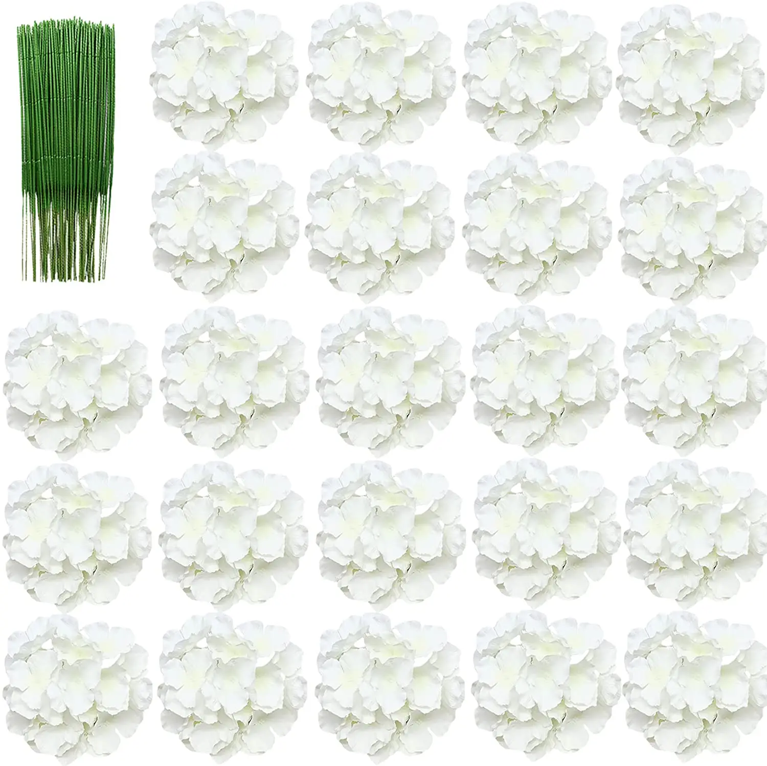 Florist Supply Bulk - 8-дюймовые большие искусственные головки гортензий из