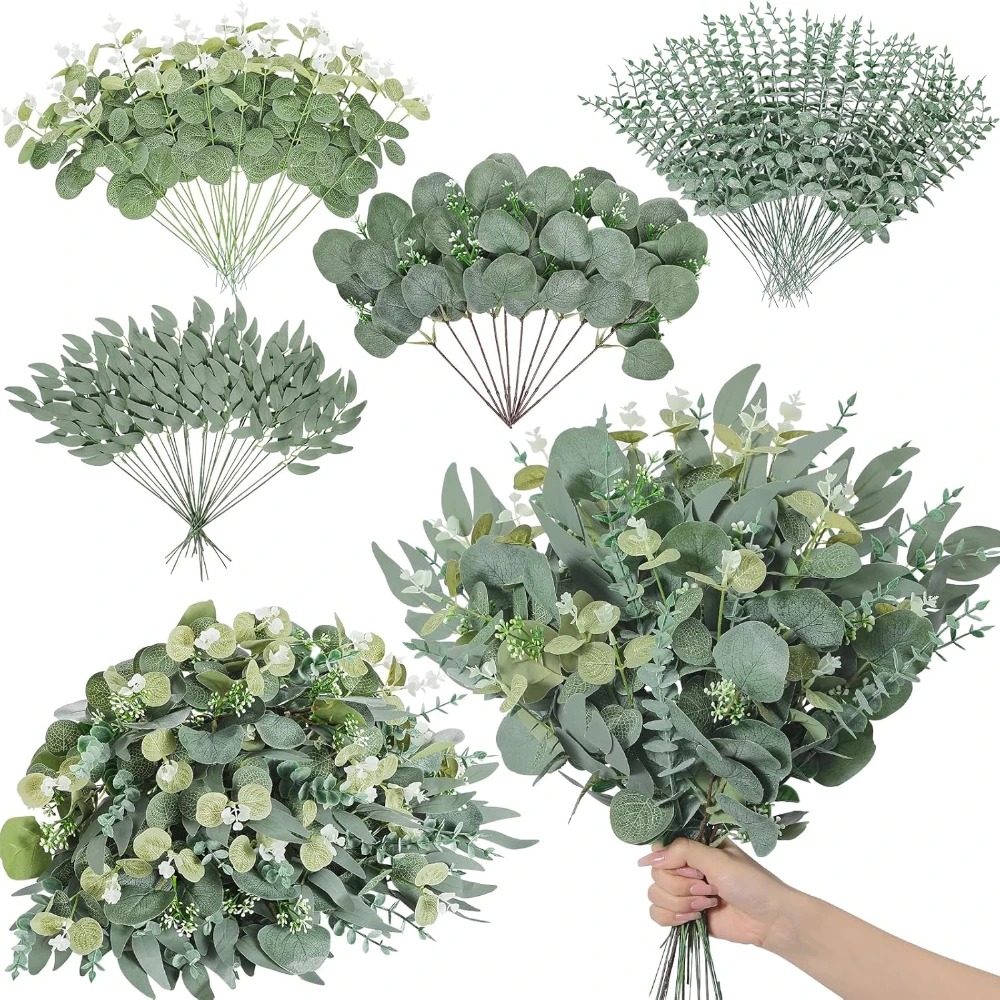 Florist Supply Bulk - 20 шт., стебли листьев эвкалипта, искусственный