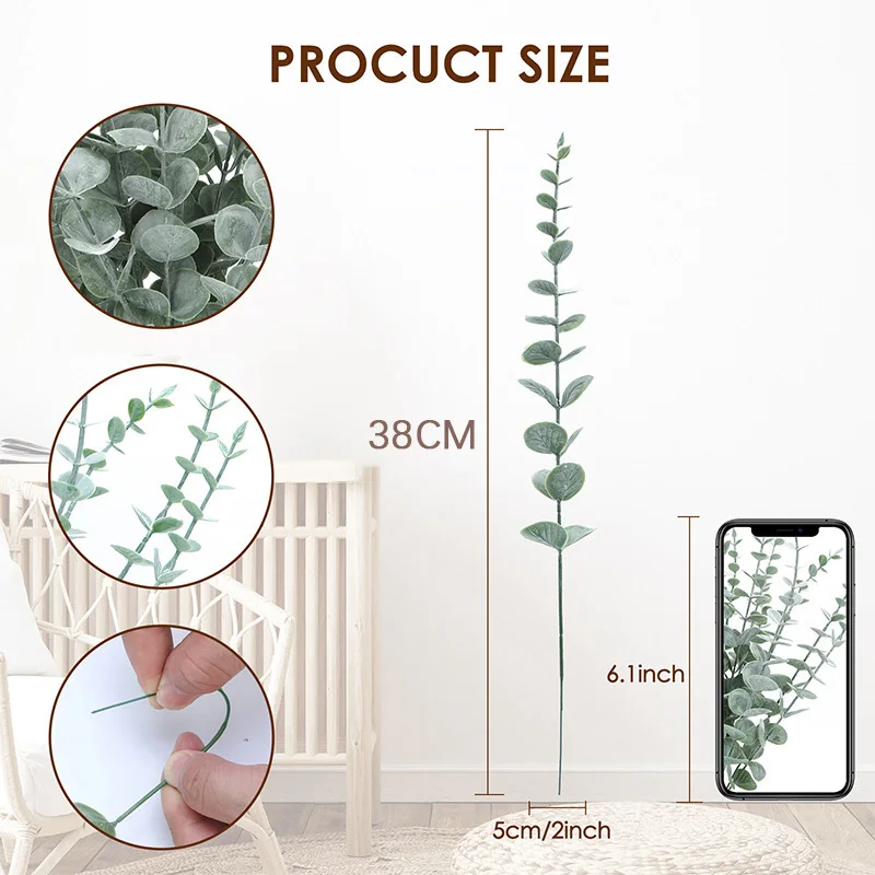 10 шт. 38 см стебли эвкалипта  – обзор и цена Florist Supply Bulk