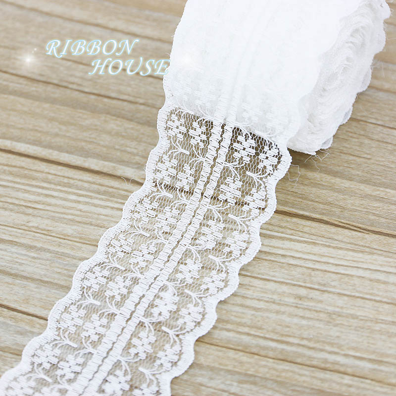 (5 ярдов/рулон) Белая кружевна – обзор и цена Ribbon Organza Roll