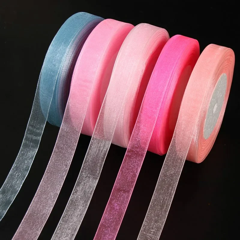 Лента из органзы 15 мм, 50 ярд – обзор и цена Ribbon Organza Roll