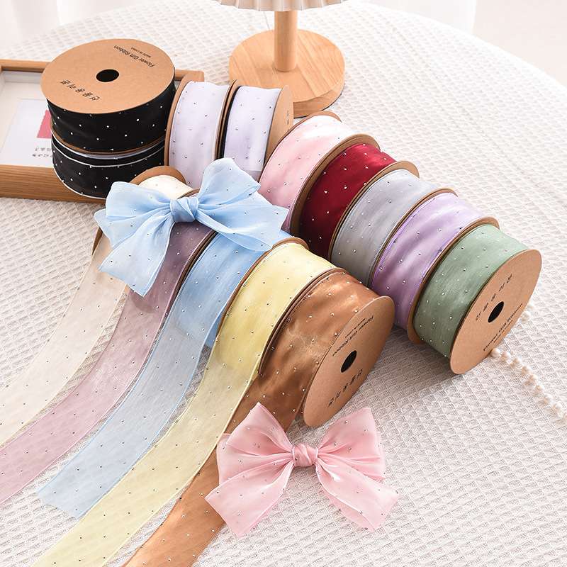 20 ярдов в рулоне, 4 см, страз – обзор и цена Ribbon Organza Roll