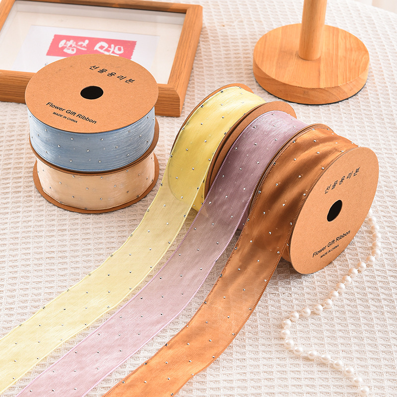 20 ярдов в рулоне, 4 см, страз – обзор и цена Ribbon Organza Roll